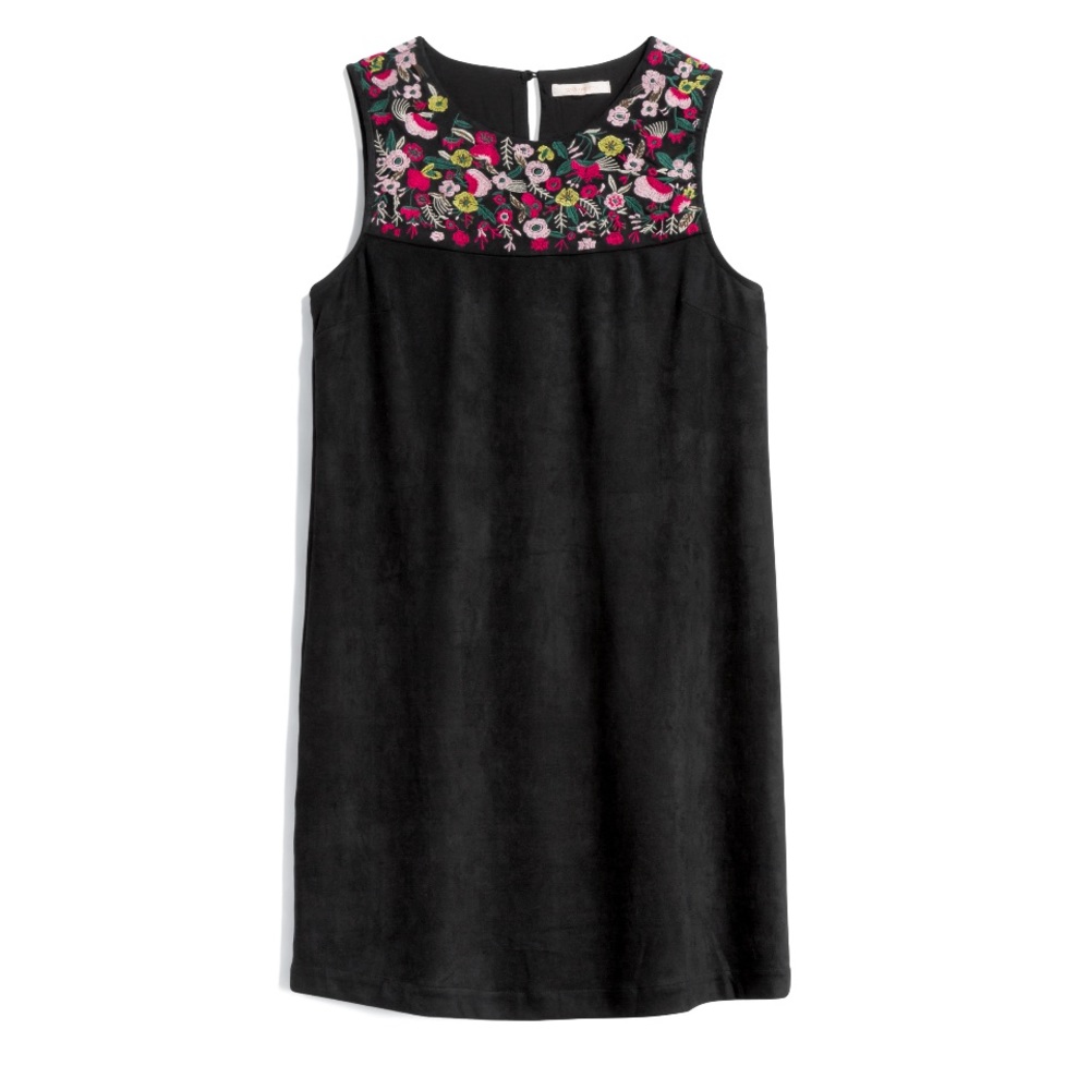 Karen Embroidered Faux Suede Dress - StitchFix